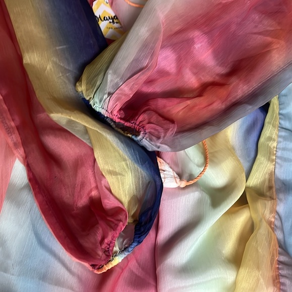 HAYDEN NWT boho off the shoulder, flow rainbow dress - Picture 6 of 8